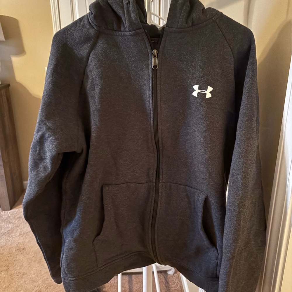 Under Armour Mens Charcoal Full-Zip Hoodie